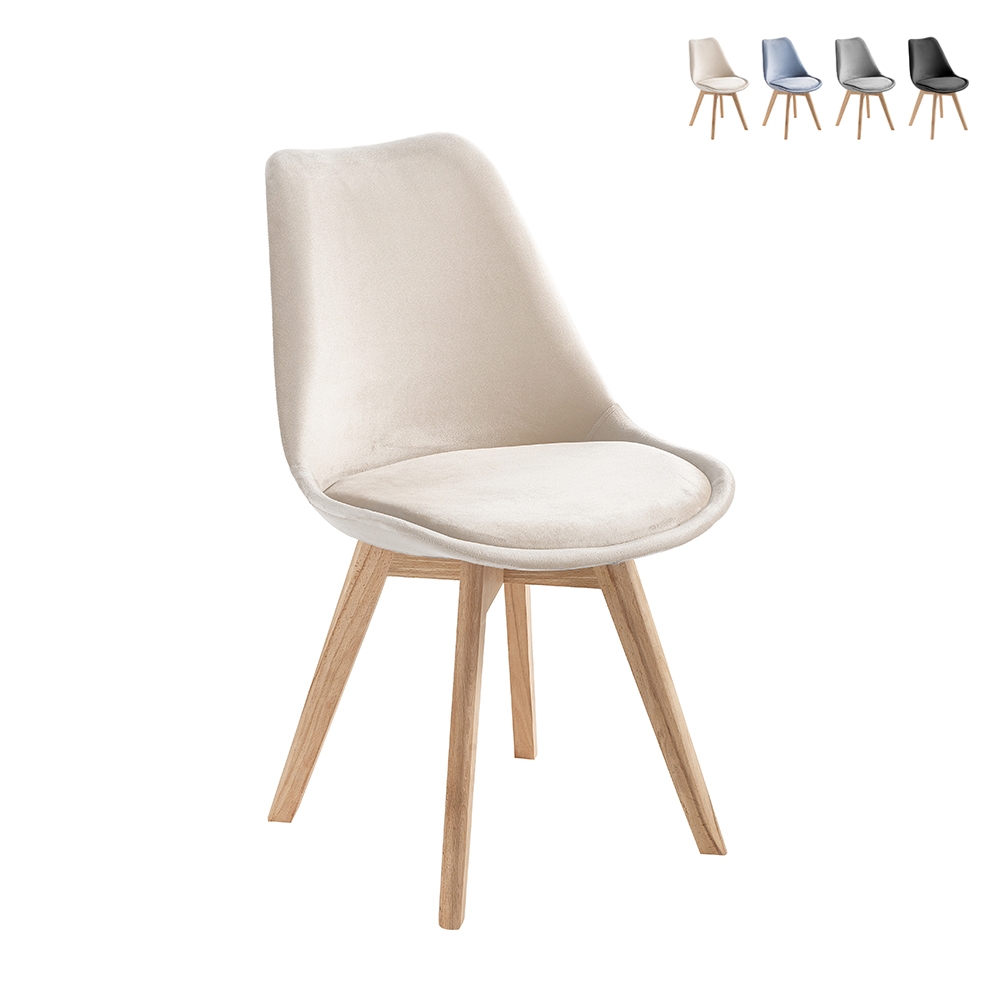 Wohnzimmer- Küchenstühle 4er Set aus Samt im skandinavischen Stil Smart Soft Aktion Wohnzimmer- Küchenstühle 4er Set aus Samt im skandinavischen Stil Smart Soft Aktion