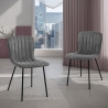 Wohnzimmer- Küchenstühle 4er Set modern aus Stoff Karya Verkauf