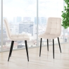 Wohnzimmer- Küchenstühle 4er Set gesteppt Samt Corfù Verkauf