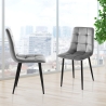 Wohnzimmer- Küchenstühle 4er Set gesteppt Samt Corfù 