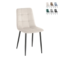Wohnzimmer- Küchenstühle 4er Set gesteppt Samt Corfù Aktion