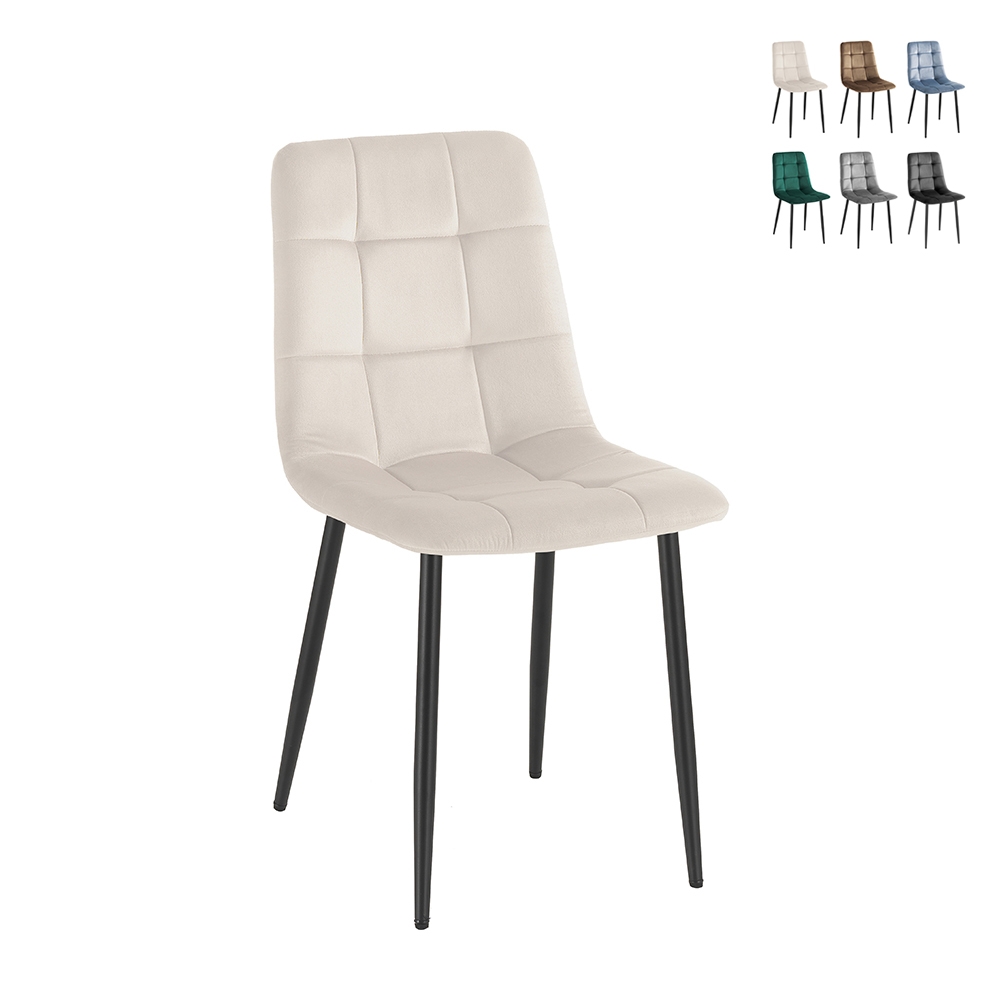 Wohnzimmer- Küchenstühle 4er Set gesteppt Samt Corfù Aktion Wohnzimmer- Küchenstühle 4er Set gesteppt Samt Corfù Aktion