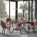 Set aus 4 modernen Design-Küchenstühlen aus Samt Bounty Verkauf
