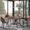 Set aus 4 modernen Design-Küchenstühlen aus Samt Bounty Verkauf