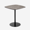Esstisch 70x70cm für Restaurant Küche schwarz Marmoreffekt Mikee+ Aktion