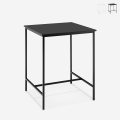 Tisch 70x70cm hoch für Bar Küche Bistrot aus Metall in schwarz und weiß Zakis Aktion