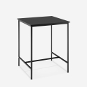 Tisch 70x70cm hoch für Bar Küche Bistrot aus Metall in schwarz und weiß Zakis Rabatte