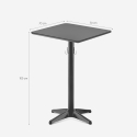 Stehtisch 70x70x105cm schwarz für Bar-Bistro mit Taschenhaken Jotor+ Sales