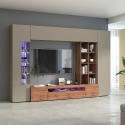 Moderne Wohnwand mit Vitrine und Bücherregal Egypt WT Aktion