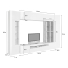 Moderne Wohnwand mit Vitrine und Bücherregal Egypt WT Katalog