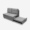Schlafsofa 2-Sitzer ausziehbar platzsparend aus grauem Stoff Wanda Katalog