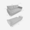 Schlafsofa 2-Sitzer verstellbar Click-Clac, Armlehne und Getränkehalter Otium Modell