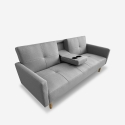 Schlafsofa 2-Sitzer nordischer Stil mit Armlehne Getränkehalter Donum Sales
