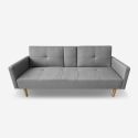 Schlafsofa 2-Sitzer nordischer Stil mit Armlehne Getränkehalter Donum Rabatte