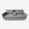 Schlafsofa 2-Sitzer nordischer Stil mit Armlehne Getränkehalter Donum Katalog
