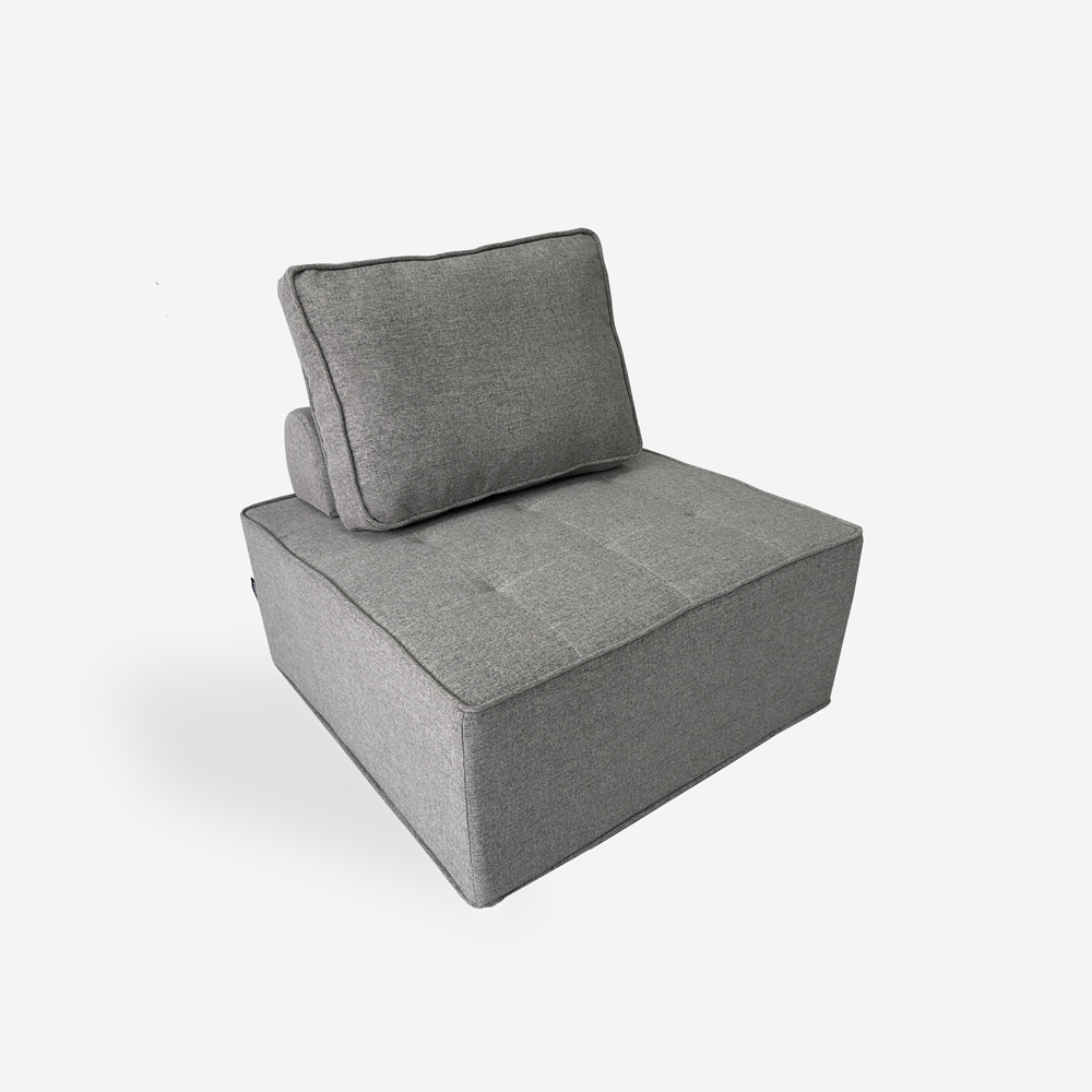 Wohnzimmersessel modular aus grauem Stoff Raji Aktion