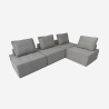 Wohnzimmersessel modular aus grauem Stoff Raji Angebot