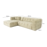 Sofa 4-Sitzer Ecke Modul Kord Cady Velvet Left Preis