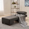 Sessel Bett Chaiselongue rechts klappbar aus Leinen Betty Right Rabatte