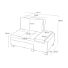 Sessel Bett Chaiselongue rechts klappbar aus Leinen Betty Right 