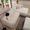 Sofa Ecke 4-Sitzer mit Bouclé-Chaise Longue Cady Right Sales