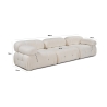 Modulsofa 4-Sitzer cremefarben aus Stoff Bubble 3S Modell