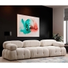 Modulsofa 4-Sitzer cremefarben aus Stoff Bubble 3S Angebot