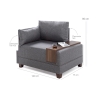 Sessel Chaiselongue aus Stoff mit integriertem Tablett Fly Right 