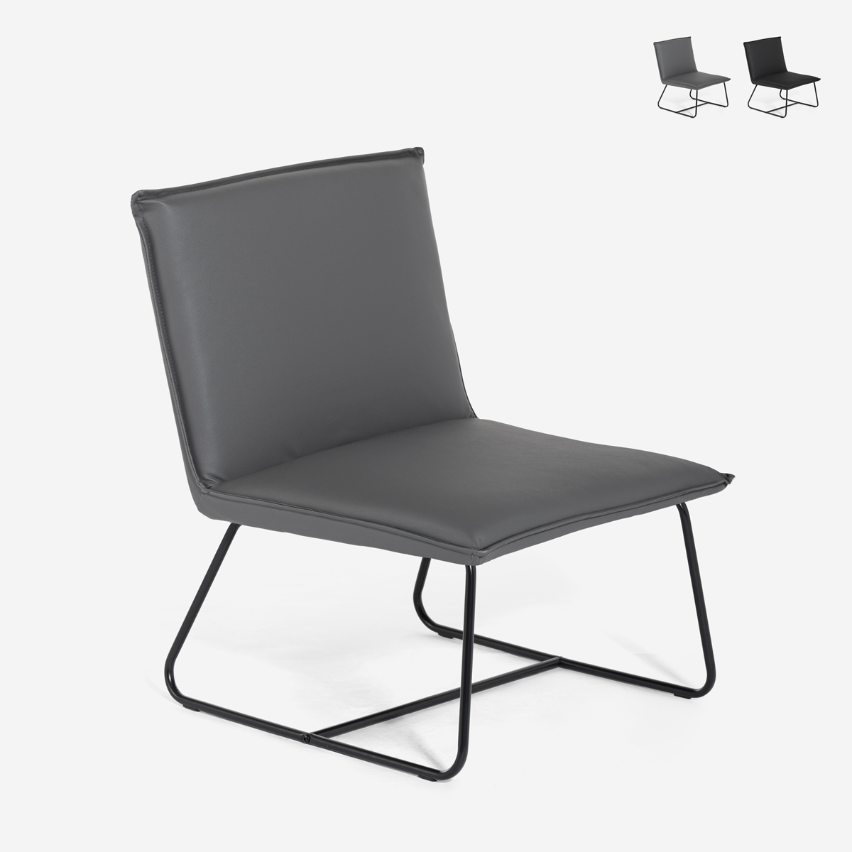 Stuhl Sessel gepolstert modern fürs Wohnzimmer und Büro aus Kunstleder Lova Aktion Stuhl Sessel gepolstert modern fürs Wohnzimmer und Büro aus Kunstleder Lova Aktion