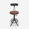 Hocker drehbar verstellbar im Vintage-Stil mit Rückenlehne Crewi Back Verkauf