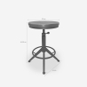 Hocker vintage industriell schraubverstellbar schwarz aus Metall Crewi Angebot