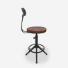 Hocker drehbar verstellbar im Vintage-Stil mit Rückenlehne Crewi Back Angebot