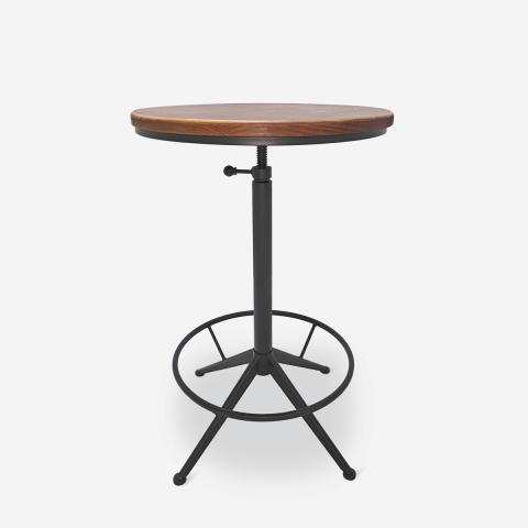 Tisch für Bar und Küche industriell Vintage hoch rund verstellbar Girus Aktion