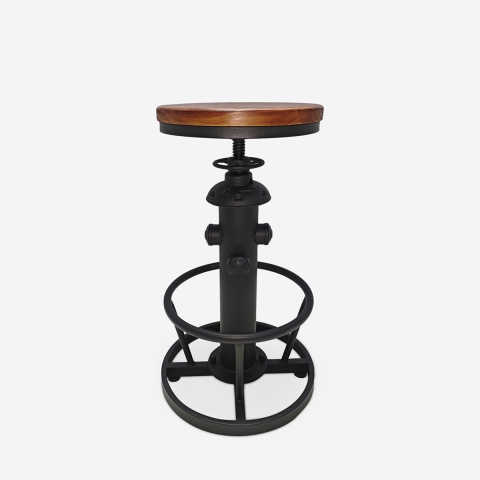 Barhocker verstellbar im Vintage-Stil mit Fußstütze Ziblo Aktion