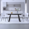 Esstisch 160-200x90cm ausziehbar modern Marmor-Effekt Caracas Verkauf