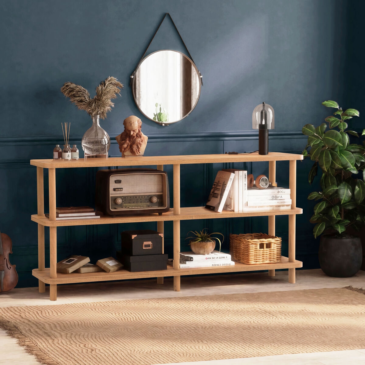 Raca Konsolentisch für Wohnzimmer und Eingangsbereich, 150x35x75cm, natürliches Holz Aktion Raca Konsolentisch für Wohnzimmer und Eingangsbereich, 150x35x75cm, natürliches Holz Aktion