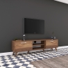 TV-Wagen mit 2 Klapptüren und 2 Holzregalen in Nussbaumfarbe Walnut Sales
