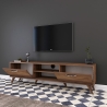 TV-Wagen mit 2 Klapptüren und 2 Holzregalen in Nussbaumfarbe Walnut Rabatte