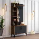 Garderobenständer mit Schuhregal und Ablagefächern 90x200cm Viyana S Angebot