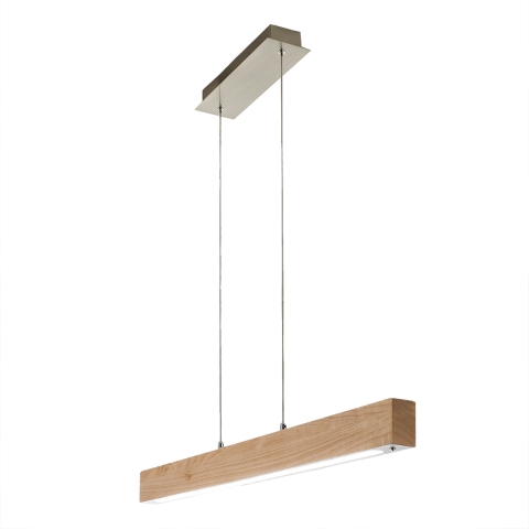 LED-Hängeleuchte aus hellem Holz und Metall Badia-S Aktion