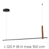Hängelampe LED 120cm schwarz Metall Regoli S Sales