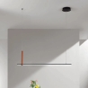 Hängelampe LED 120cm schwarz Metall Regoli S Verkauf
