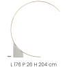 Stehlampe LED Bogen H204cm Metall Rune M Sales