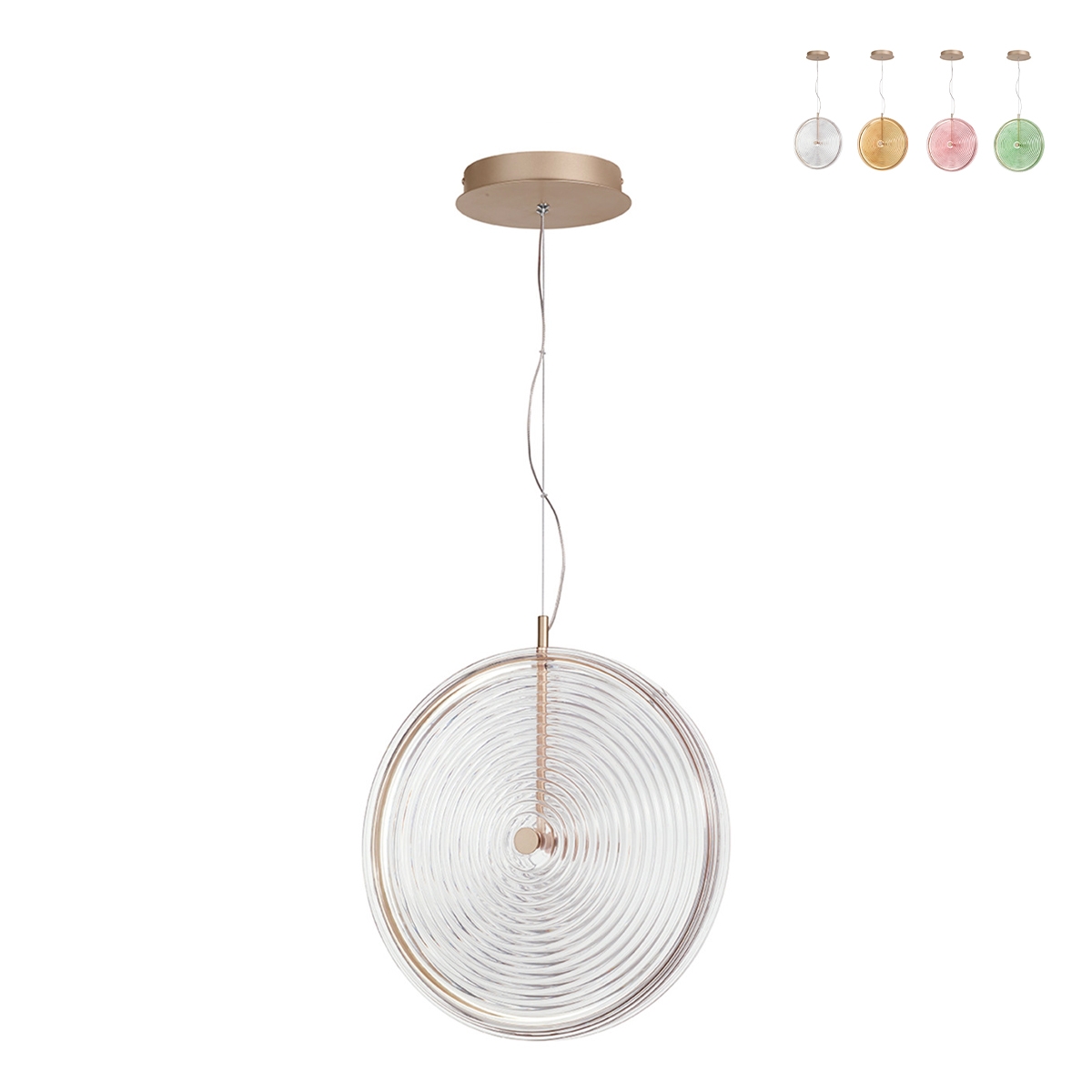 Hängelampe LED Ø45cm aus Glas und Metall Jokey L Angebot