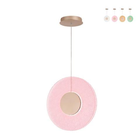 Hängelampe LED Ø45cm mit Grit Glas Candy Aktion