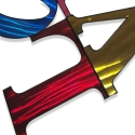 Bild aus Metall 3D mehrfarbig 81x81cm mit LOVE Aufschrift Kokhannya Angebot