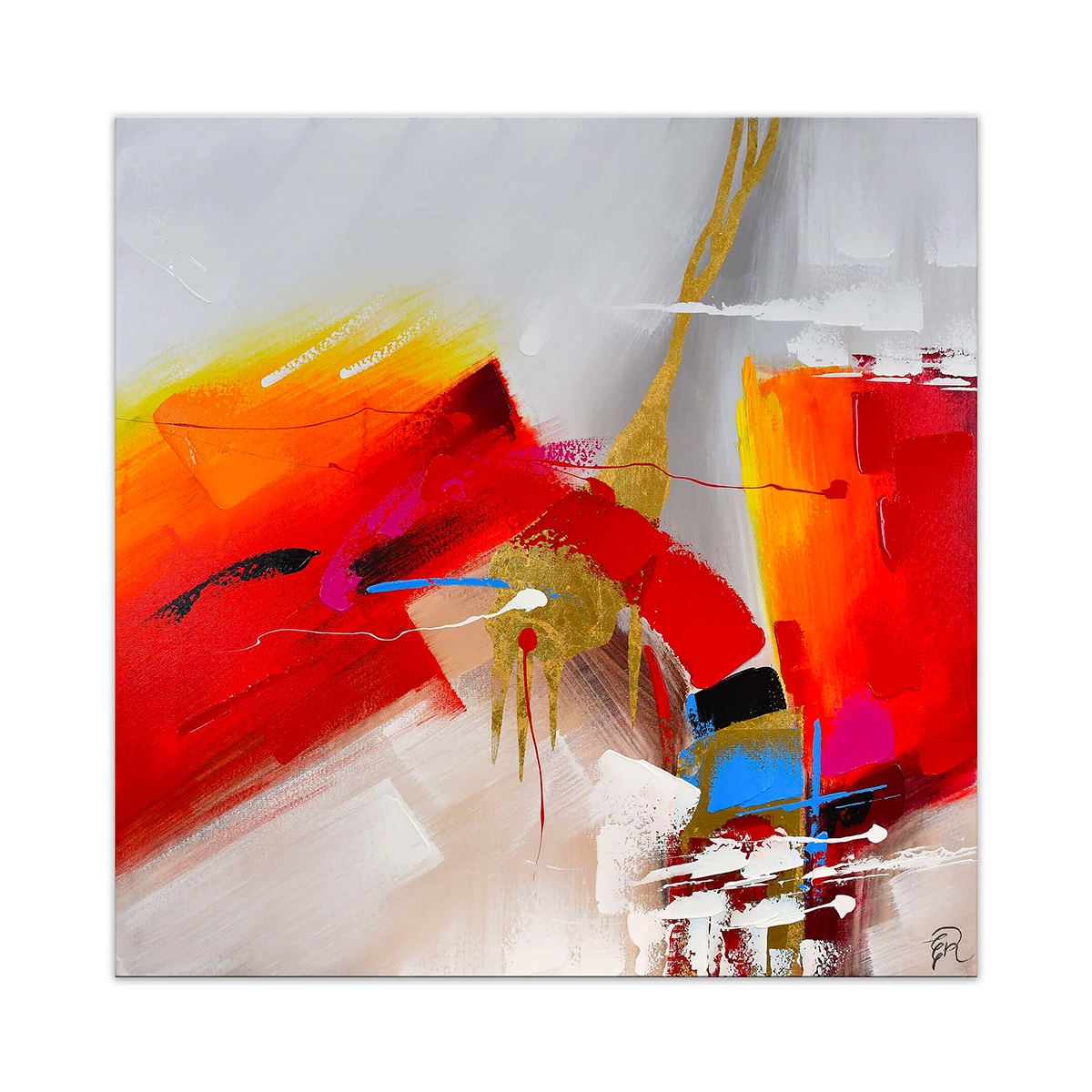 Gemälde modern mehrfarbig 100x100cm abstrakt auf Leinwand Zynar Aktion Gemälde modern mehrfarbig 100x100cm abstrakt auf Leinwand Zynar Aktion
