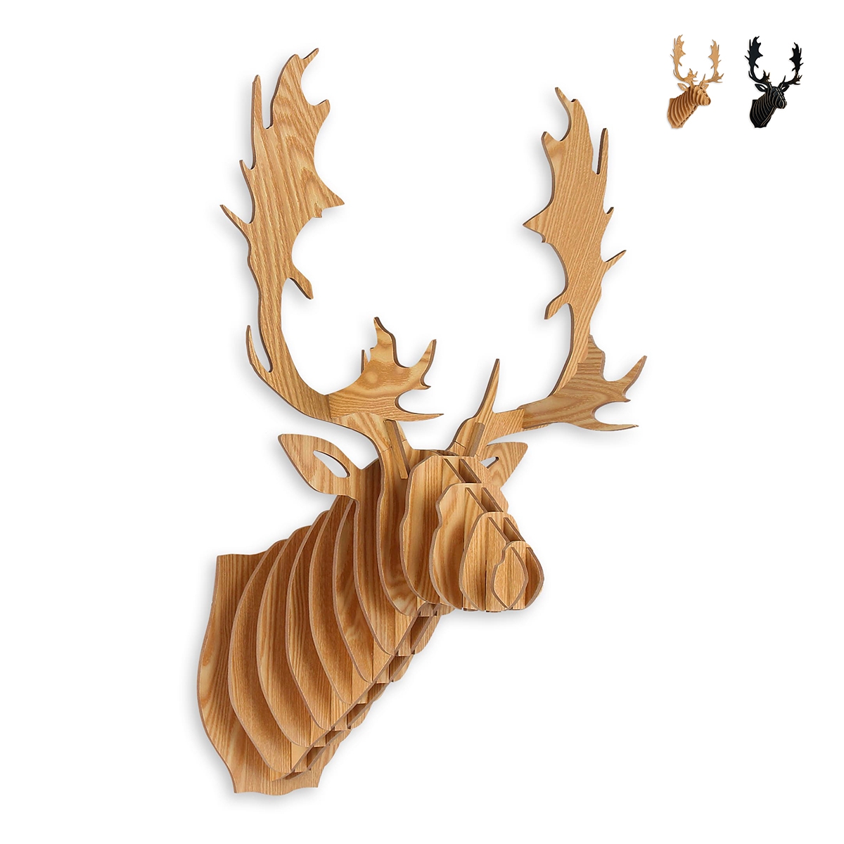 Wanddekoration Rentierkopf 3D Holzpuzzle Holz MDF Fira Sales Wanddekoration Rentierkopf 3D Holzpuzzle Holz MDF Fira Sales
