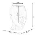 Vase dekorativ mit weiblichem Gesicht aus lackiertem Glasfasergewebe Ruzid-L Katalog