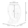 Vase aus Glasfasergewebe mit Metalleffekt und weiblichem Gesicht Ruzid-M Katalog